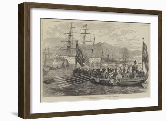 State Barge of the King of Greece Conveying the Royal Party to the Serapis-David Henry Friston-Framed Giclee Print