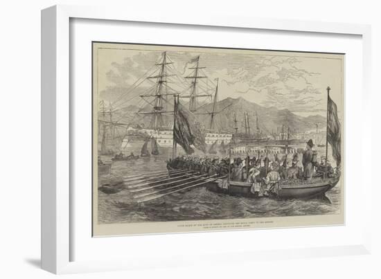 State Barge of the King of Greece Conveying the Royal Party to the Serapis-David Henry Friston-Framed Giclee Print
