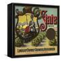 State Brand - Lindsay, California - Citrus Crate Label-Lantern Press-Framed Stretched Canvas