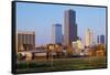 State capital and skyline in Little Rock, Arkansas-null-Framed Stretched Canvas