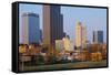 State capital and skyline in Little Rock, Arkansas-null-Framed Stretched Canvas