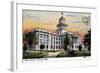 State Capital, Lincoln, Nebraska, 1919-null-Framed Giclee Print