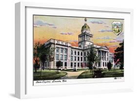 State Capital, Lincoln, Nebraska, 1919-null-Framed Giclee Print