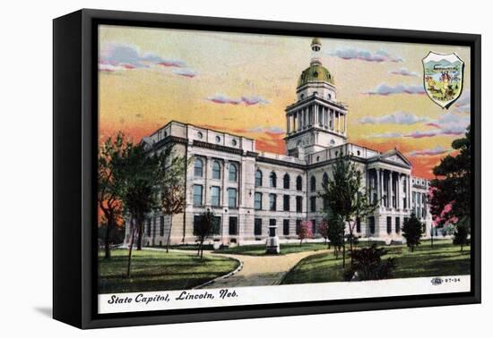 State Capital, Lincoln, Nebraska, 1919-null-Framed Stretched Canvas
