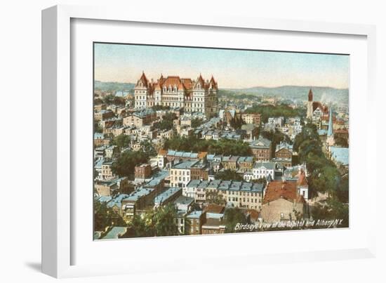 State Capitol and City, Albany, New York-null-Framed Art Print