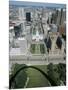 State Capitol and Downtown Seen from Gateway Arch, Which Casts a Shadow, St. Louis, USA-Tony Waltham-Mounted Photographic Print