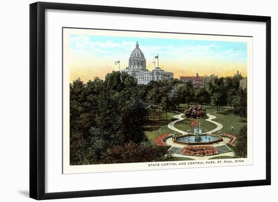 State Capitol and Park, St. Paul, Minnesota-null-Framed Art Print