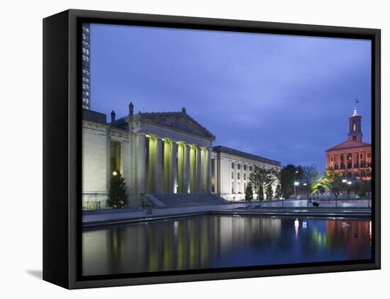 State Capitol and War Memorial Auditorium, Nashville, Tennessee, USA-Walter Bibikow-Framed Stretched Canvas