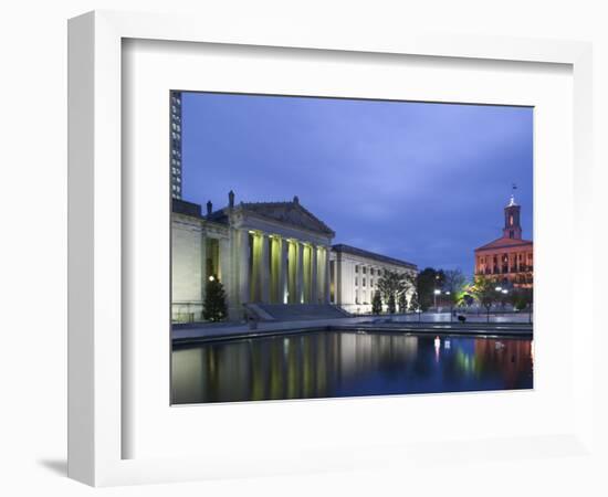 State Capitol and War Memorial Auditorium, Nashville, Tennessee, USA-Walter Bibikow-Framed Photographic Print