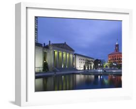 State Capitol and War Memorial Auditorium, Nashville, Tennessee, USA-Walter Bibikow-Framed Photographic Print