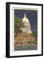 State Capitol at Night, Madison, Wisconsin-null-Framed Art Print