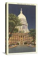 State Capitol at Night, Madison, Wisconsin-null-Stretched Canvas