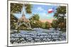 State Capitol, Austin, Texas, Blue Bonnets-null-Mounted Art Print