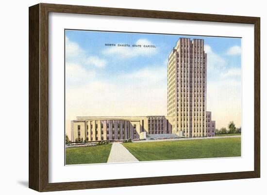 State Capitol, Bismarck, North Dakota-null-Framed Art Print