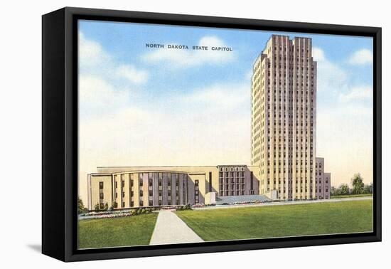 State Capitol, Bismarck, North Dakota-null-Framed Stretched Canvas