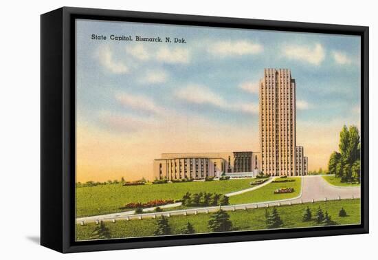 State Capitol, Bismarck, North Dakota-null-Framed Stretched Canvas