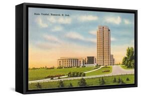 State Capitol, Bismarck, North Dakota-null-Framed Stretched Canvas