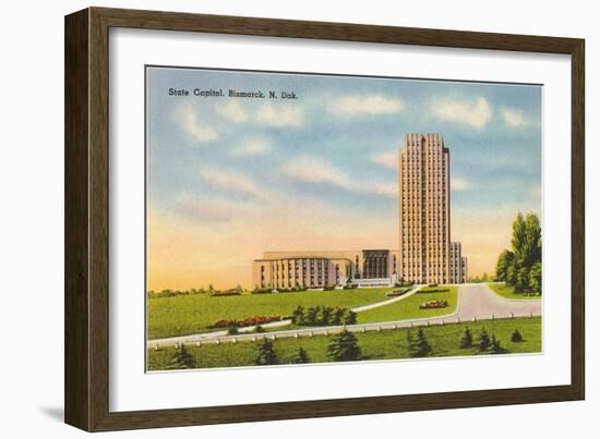 State Capitol, Bismarck, North Dakota-null-Framed Art Print