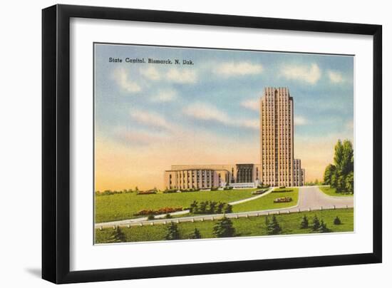 State Capitol, Bismarck, North Dakota-null-Framed Art Print