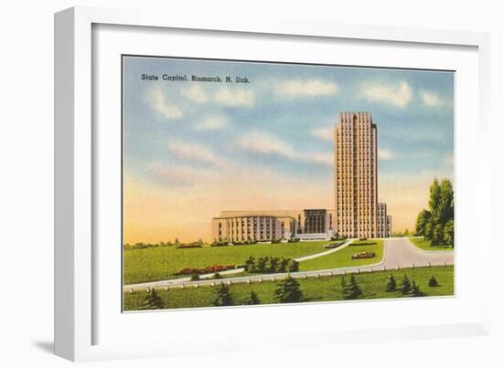State Capitol, Bismarck, North Dakota-null-Framed Art Print