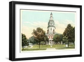 State Capitol Building, Annapolis-null-Framed Art Print