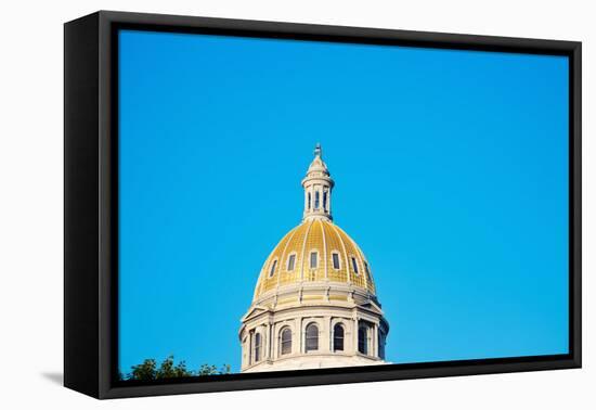 State Capitol Building in Denver-benkrut-Framed Stretched Canvas