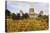 State Capitol Building in Des Moines-benkrut-Stretched Canvas