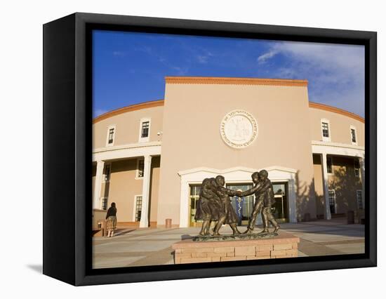 State Capitol Building, Santa Fe, New Mexico, United States of America, North America-Richard Cummins-Framed Stretched Canvas