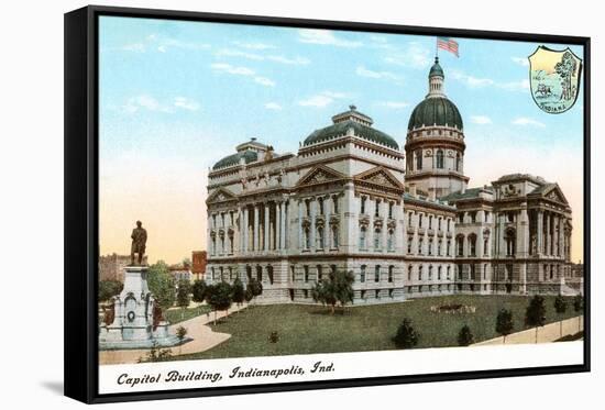 State Capitol, Indianapolis, Indiana-null-Framed Stretched Canvas