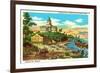 State Capitol, Jefferson City Historical View-null-Framed Premium Giclee Print