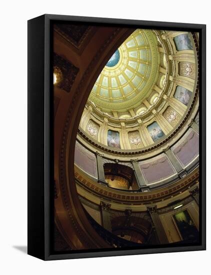 State Capitol, Lansing, Michigan, USA-null-Framed Stretched Canvas