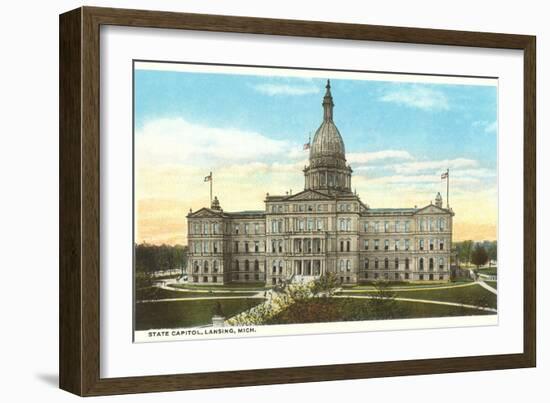 State Capitol, Lansing, Michigan-null-Framed Art Print