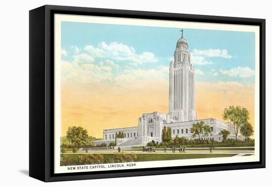 State Capitol, Lincoln, Nebraska-null-Framed Stretched Canvas