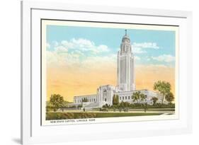 State Capitol, Lincoln, Nebraska-null-Framed Premium Giclee Print