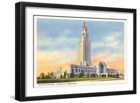 State Capitol, Lincoln, Nebraska-null-Framed Art Print