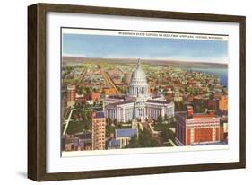 State Capitol, Madison, Wisconsin-null-Framed Art Print