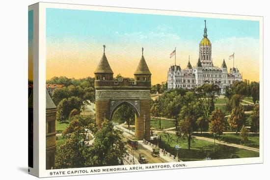 State Capitol, Memorial Arch, Hartford, Connecticut-null-Stretched Canvas