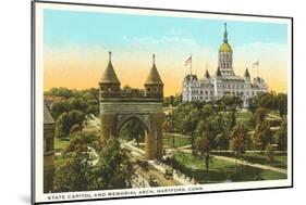 State Capitol, Memorial Arch, Hartford, Connecticut-null-Mounted Art Print