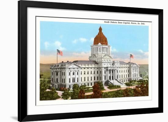 State Capitol, Pierre, South Dakota-null-Framed Premium Giclee Print