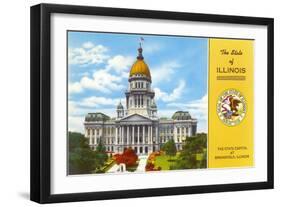 State Capitol, Springfield, Illinois-null-Framed Art Print