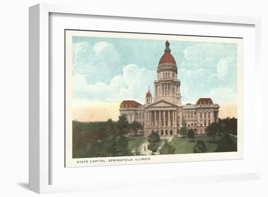 State Capitol, Springfield, Illinois-null-Framed Art Print