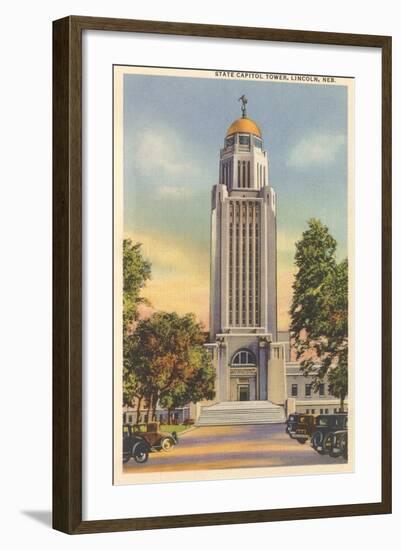 State Capitol Tower, Lincoln, Nebraska-null-Framed Art Print