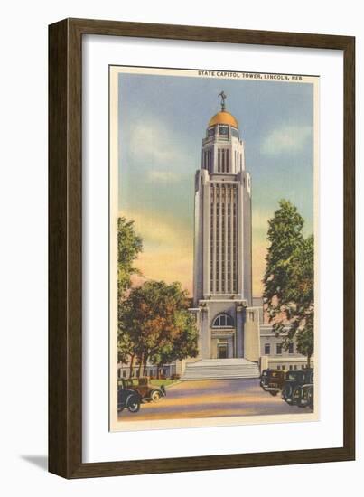 State Capitol Tower, Lincoln, Nebraska-null-Framed Art Print
