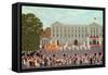 State Coach Leaving Buckingham Palace-Vincent Haddelsey-Framed Stretched Canvas