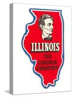State Cut-Out, Illinois, Lincoln Country-null-Stretched Canvas