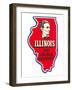State Cut-Out, Illinois, Lincoln Country-null-Framed Art Print