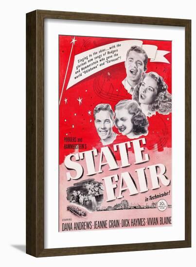 State Fair, from Top: Dana Andrews, Jeanne Crain, Vivian Blaine, Dick Haymes, 1945-null-Framed Art Print
