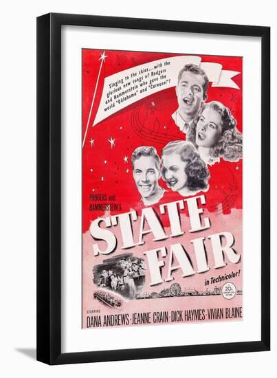 State Fair, from Top: Dana Andrews, Jeanne Crain, Vivian Blaine, Dick Haymes, 1945-null-Framed Art Print