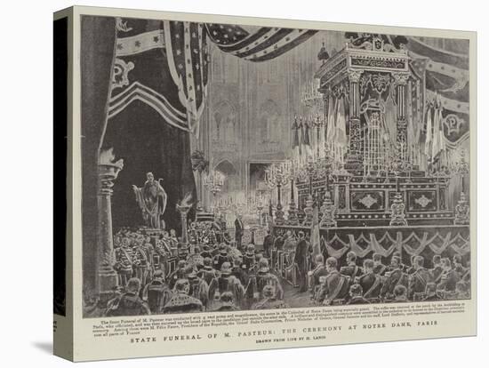 State Funeral of M Pasteur, the Ceremony at Notre Dame, Paris-Henri Lanos-Stretched Canvas
