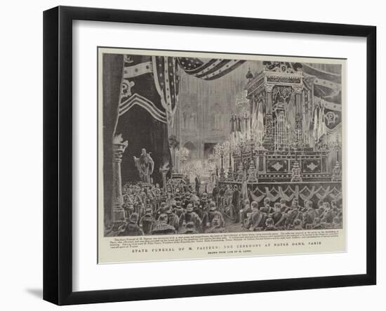 State Funeral of M Pasteur, the Ceremony at Notre Dame, Paris-Henri Lanos-Framed Giclee Print